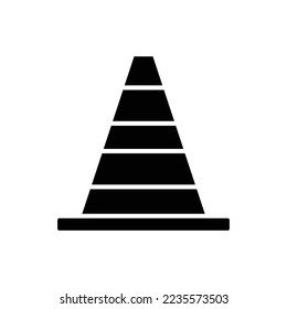 traffic cone icon vector design template in white background