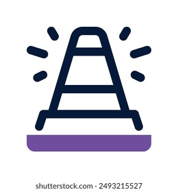 traffic cone icon. vector dual tone icon for your website, mobile, presentation, and logo design.