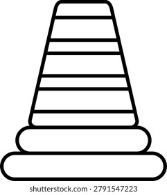 Traffic Cone Icon Vector Element line icon design vector icons