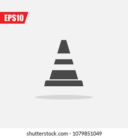 traffic cone icon vector eps10