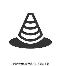 Traffic cone icon. vector graphics