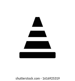 Traffic cone icon. vector graphics