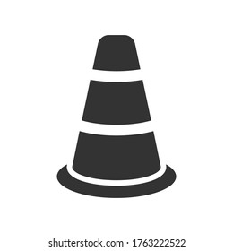 Traffic Cone Icon, vector graphics