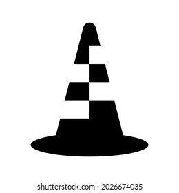 Traffic cone icon. vector graphics