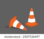 Traffic Cone icon vector illustration,  Traffic alert safety concept. Traffic Cones Safety Equipment, Road Safety sign and Construction for Creative Projects tools isolated. traffic barrier stand, 