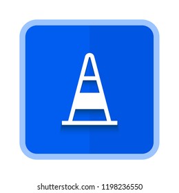 traffic cone icon. vector illustration