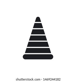 Traffic Cone Icon Vector Illustration Eps