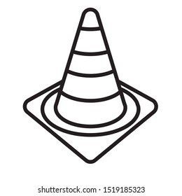 traffic cone icon- vector illustration