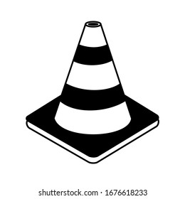traffic cone icon vector illustration sign design