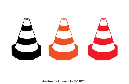 traffic cone icon vector illustration sign design
