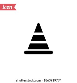 icono de cono de tráfico. Ilustración del vector EPS 10.