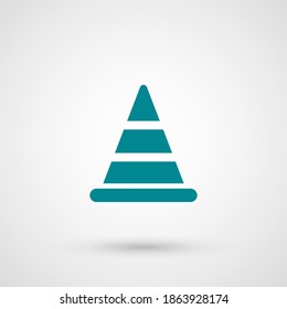 traffic cone icon. Vector illustration EPS 10.