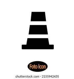 Icono de cono de tráfico. Ilustración vectorial eps10