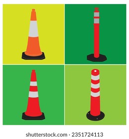 Traffic cone icon vector illustration symbol design