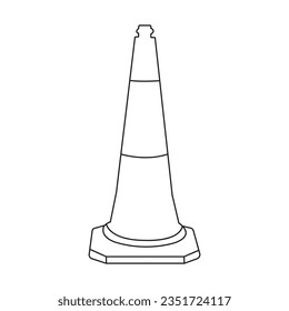 Traffic cone icon vector illustration symbol design
