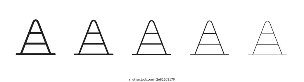 Verkehrskegel-Symbol, Vektorgrafik einzeln