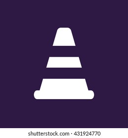 Traffic cone icon . Vector illustration