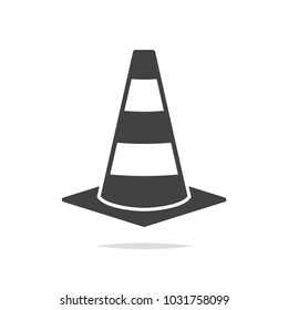 Traffic cone icon vector isolated