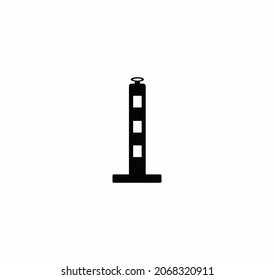 Traffic cone icon vector on a white background