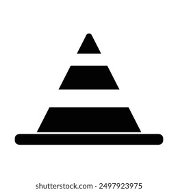 traffic cone icon vector on white background