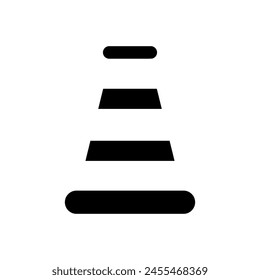 Traffic cone icon vector. Road token. Accident symbol. Crash logo.