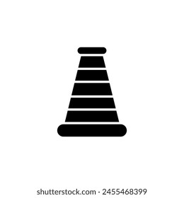 Icono de cono de tráfico Vector. Símbolo de carretera. Símbolo de accidente. Logo de Crash.
