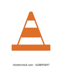 Traffic cone icon vector sign and symbol on trendy design