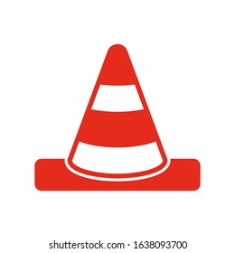 Traffic cone icon vector sign and symbol on trendy design