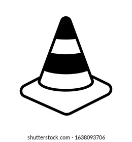 Traffic cone icon vector sign and symbol on trendy design