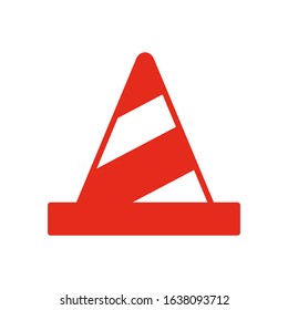 Traffic cone icon vector sign and symbol on trendy design