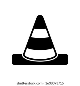 Traffic cone icon vector sign and symbol on trendy design