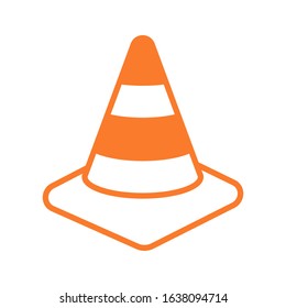 Traffic cone icon vector sign and symbol