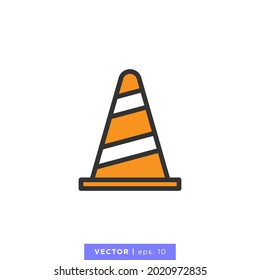 Plantilla de diseño de ilustración de material vectorial de icono de tráfico. Trazo editable.