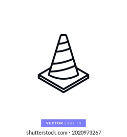 Plantilla de diseño de ilustración de material vectorial de icono de tráfico. Trazo editable.