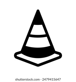 Traffic Cone Icon Vector Symbol Design Illustration