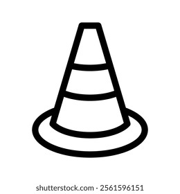 Traffic Cone Icon Vector Symbol Design Illustration