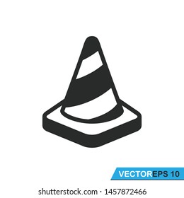 traffic cone icon vector template