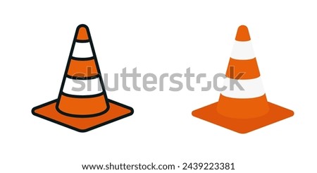 Traffic cone icon. Traffic warning sign. for mobile concept and web design. vector illustration