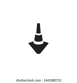 Traffic cone icon. Warning symbol