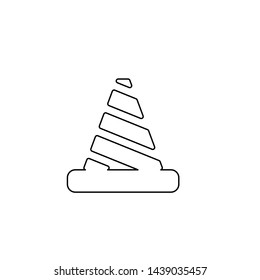 Traffic cone icon. Way construction symbol