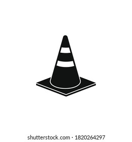 Traffic cone icon for your website, logo, app, UI, product print. Traffic cone icon concept flat Silhouette vector illustration icon