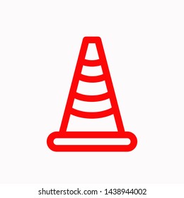 Traffic cone icon,vector illustration. Flat design style. vector traffic cone icon illustration isolated on White background, traffic cone icon Eps10. traffic cone icons graphic design vector symbols.