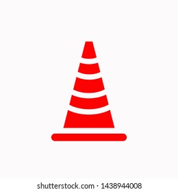 Traffic cone icon,vector illustration. Flat design style. vector traffic cone icon illustration isolated on White background, traffic cone icon Eps10. traffic cone icons graphic design vector symbols.
