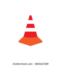 traffic cone ilustration design vector icon templat