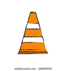Traffic cone isolated icon vector illustration graphic design