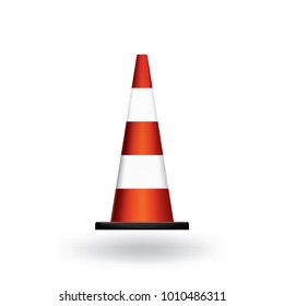 Traffic cone isolated on white background,design concept for start up, business solutions,development and innovation, creativity, icon, Vector ,eps10