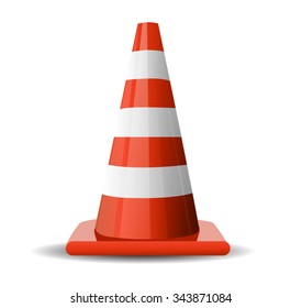 Traffic Cone Isolated On White