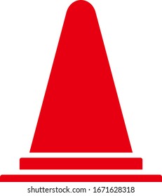 Verkehrskegel einzeln auf Vektorillustration