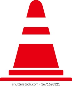 Traffic cone isolated vector illustration