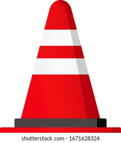 Traffic cone isolated vector illustration